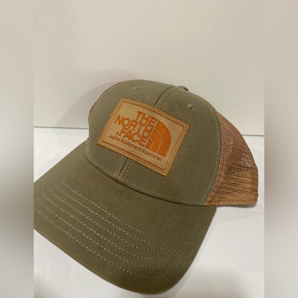 The North Face Olive and Tan Cap